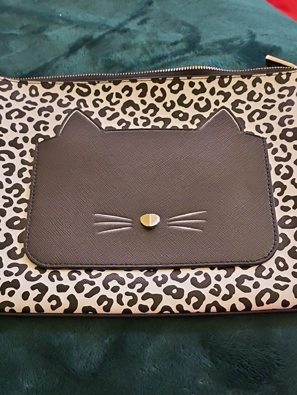 kate spade Black Case pouch With Cat Face